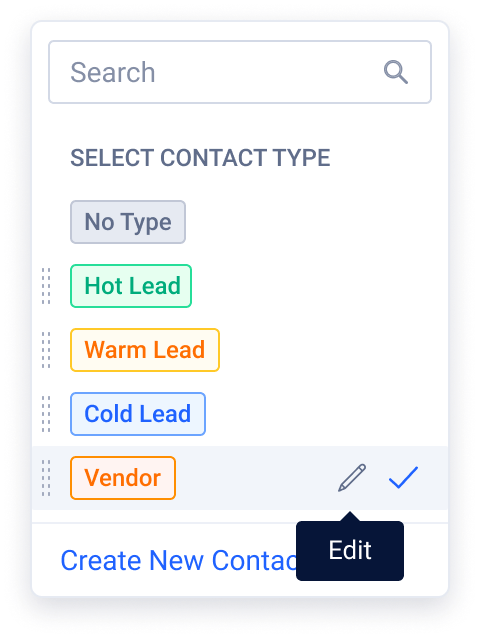contact type select